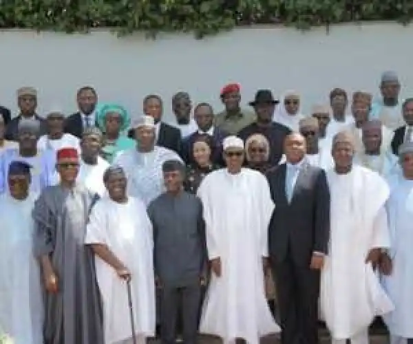 Photos: President Buhari, Osinbajo & Bukola Saraki In Group Photo With New Ministers